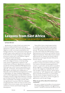 Lessons from East Africa