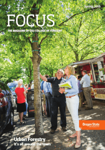 FOCUS Urban Forestry It’s all around the town Spring 2015