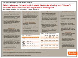 Relations between Parental Marital Status, Residential Mobility, and Children’s