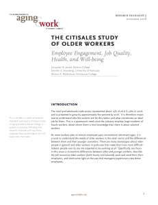 the citisales study of older workers Employee Engagement, Job Quality, Health, and Well-being