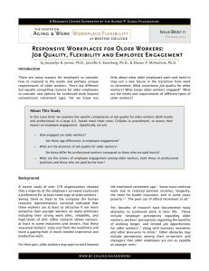 Responsive Workplaces for Older Workers: Job Quality, Flexibility and Employee Engagement