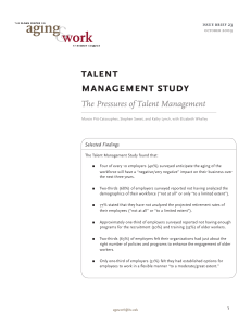 talent management study The Pressures of Talent Management issue brief 23