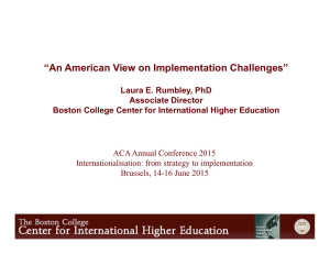 “An American View on Implementation Challenges”