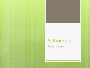 Euthanasia Basic issues