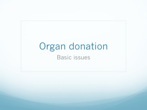 Organ donation Basic issues