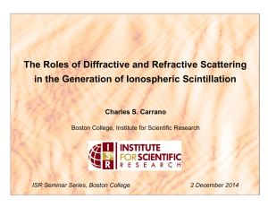 The Roles of Diffractive and Refractive Scattering Charles S. Carrano