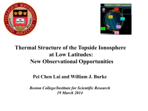 Thermal Structure of the Topside Ionosphere at Low Latitudes: New Observational Opportunities