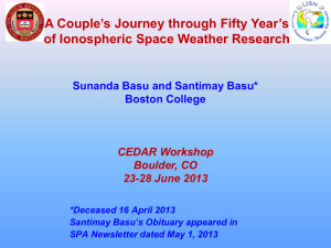 A Couple’s Journey through Fifty Year’s of Ionospheric Space Weather Research