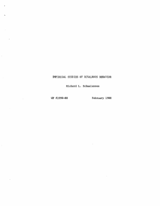 EMPIRICAL  STUDIES  OF  RIVALROUS  BEHAVIOR February 1988