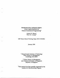 Distribution-Free,  Uniformly-Tighter Linear Approximations  for Chance-Constrained  Programmingt