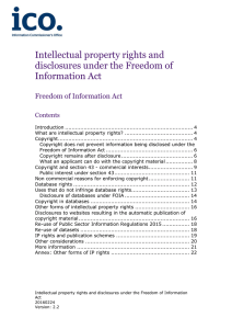 ICO lo  Intellectual property rights and disclosures under the Freedom of