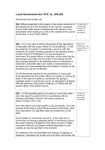 Local Government Act 1972, ss. 224-229