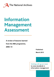 A review of lessons learned from the IMA programme, –14 2008