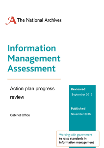 Action plan progress review  Cabinet Office