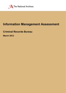 Information Management Assessment  Criminal Records Bureau March 2012