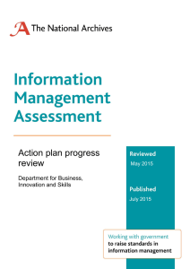 Action plan progress review  Department for Business,