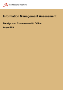 Information Management Assessment  Foreign and Commonwealth Office August 2010