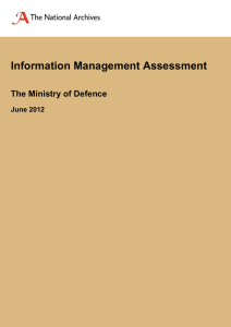 Information Management Assessment  The Ministry of Defence June 2012