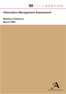 Information Management Assessment Ministry of Defence March 2009