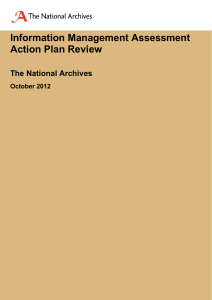 Information Management Assessment Action Plan Review  The National Archives