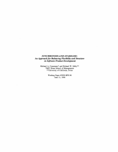 SYNCHRONIZD-AND-STABILIZE: An Approach for Balancing Flexibility and Structure in Software Product Development