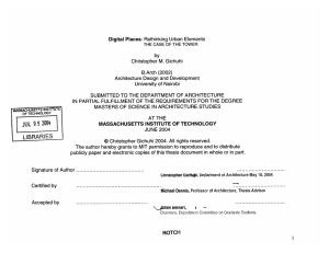 Digital Places: SUBMITTED Christopher  M. Gichuhi B.Arch  (2002)