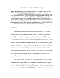 Hurricane Frederic: Facilitator of Climate Change  John C. Breckenridge,