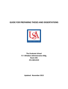   GUIDE FOR PREPARING THESES AND DISSERTATIONS 