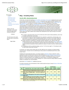 CXOAG Investment Notes  Blog - Investing Notes