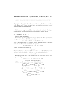 WRITTEN HOMEWORK 9 (SOLUTIONS), MATH 200, FALL 2015 Copyright: