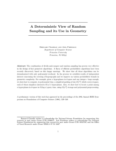 A Deterministic View of Random Sampling and its Use in Geometry