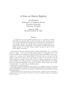 A Note on Matrix Rigidity