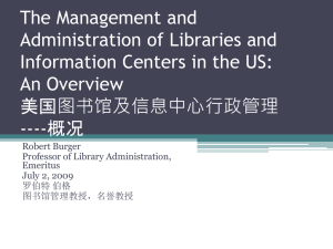 The Management and Administration of Libraries and Information Centers in the US: