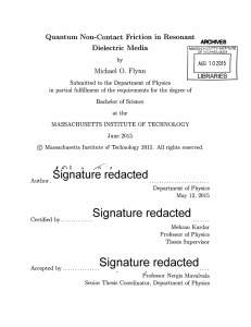 Quantum  Non-Contact  Friction  in  Resonant 0. M