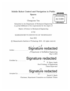 Mobile  Robot  Control and  Navigation  in ... Spaces Chengyuan  Yan LIBRARIES