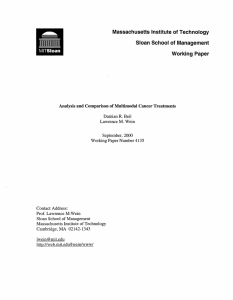 Massachusetts  Institute of Technology Sloan  School of Management Working Paper