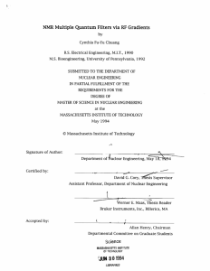 NMR Multiple Quantum  Filters via  RF Gradients by