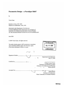 Parametric Design a Paradigm Shift? -