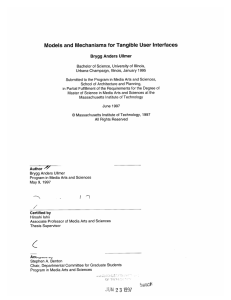 Models  and  Mechanisms  for Tangible  User ...