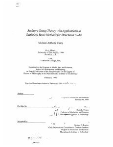 Auditory Group Theory with Applications to Michael  Anthony  Casey