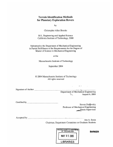 Terrain Identification Methods for Planetary Exploration Rovers