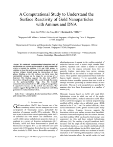 A Computational Study to Understand the Surface Reactivity of Gold Nanoparticles