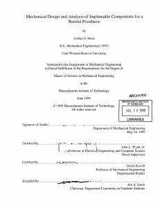 Analysis of Implantable Components for a Retinal Prosthesis