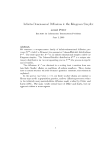 Infinite-Dimensional Diffusions in the Kingman Simplex Leonid Petrov