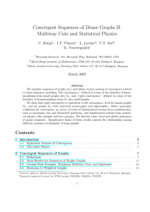 Convergent Sequences of Dense Graphs II. Multiway Cuts and Statistical Physics