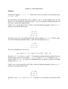 MATH 313: SOLUTIONS HW4 Problem 1 &minus; y = z