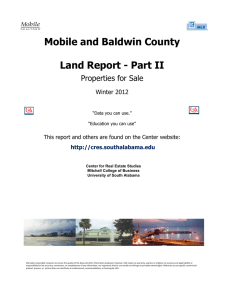 Mobile and Baldwin County Land Report - Part II Properties for Sale