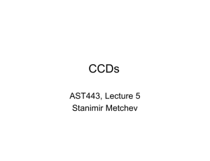 CCDs AST443, Lecture 5 Stanimir Metchev