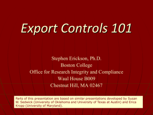 Export Controls 101
