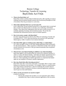 Bayh-Dole Act FAQs Boston College Technology Transfer &amp; Licensing